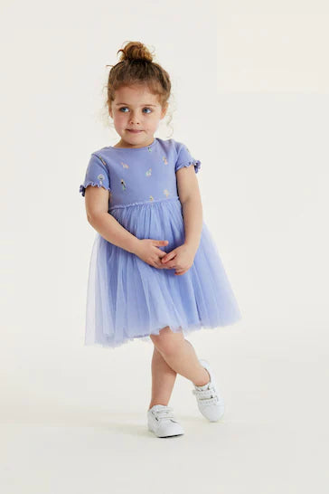 |BigGirl| Vestido Saia Tutu - Blue Princes (3 meses a 7 anos)