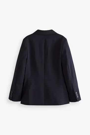 |Boy| Casaco De Fato De Lã Premium Azul Marinho (4-16 anos)