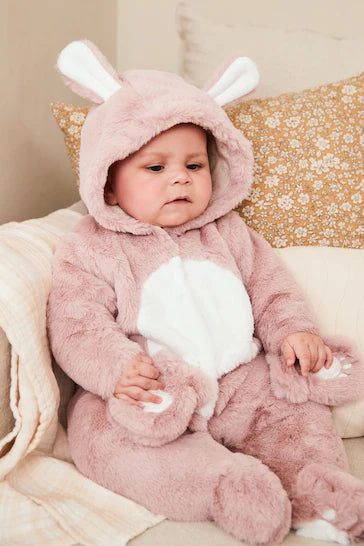 |BabyGirl| Macaquinho All-In-One Pink Bunny (0 meses a 2 anos)