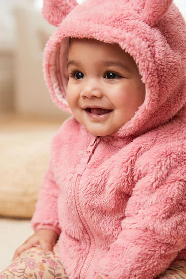 |BabyGirl| Jaqueta De Lã Aconchegante Para Bebês - Pink (0 meses a 2 anos)