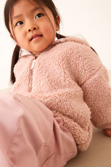 |Girl| Jaqueta De Lã Com Zíper - Pink (3 meses a 7 anos)