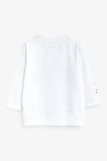 |Boy| Camiseta Branca De Manga Comprida Paddington Bear (3 meses a 8 anos)