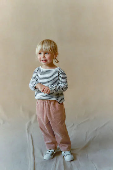 |Girl| Calças Cordão - Pale Pink (3 meses a 7 anos)