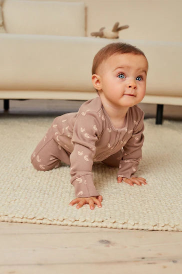 |BabyGirl| Pacote De 3 Macacões Para Bebês Sem Pés - Chocolate Brown (0 meses a 3 anos)