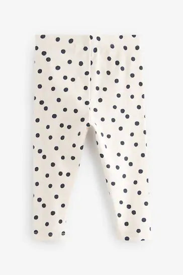 |Niña| Pack de 5 leggings de punto acanalado - Negro/Blanco (3 meses a 7 años)