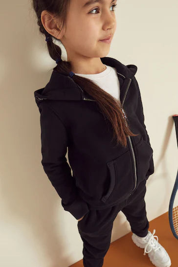 |Girl| Moletom Com Capuz e Joggers Conjunto Esportivo Escolar (3-16 anos)