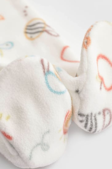 |BabyGirl| Conjunto De 2 Pijamas Para Bebê De Lã Branca