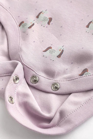 |BabyGirl| Conjunto De 7 Macacões De Manga Curta Para Bebês Com Vários Personagens