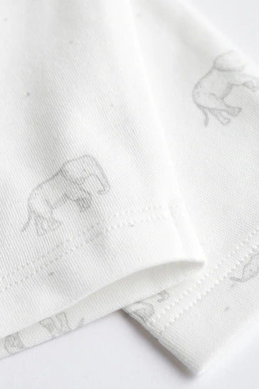 |BabyGirl| Conjunto De 7 Macacões De Manga Comprida Para Bebês - White Delicate