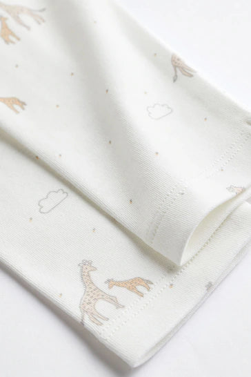 |BabyGirl| Pacote Com 4 Macacões De Manga Comprida Estampados Para Bebês - White Delicate (0mes-2anos)