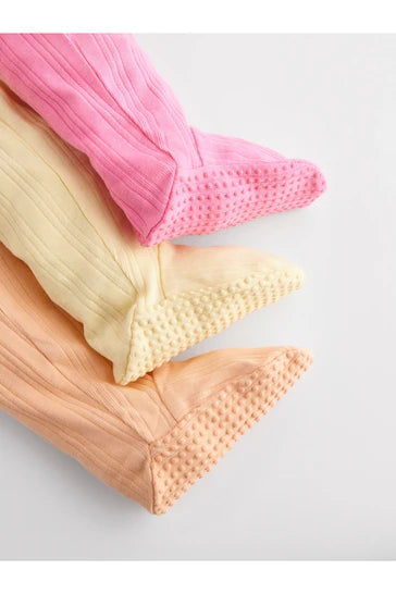 |BabyGirl| Conjunto De 3 Pijamas Para Bebê Rosa/Amarelo (0 meses a 3 anos)