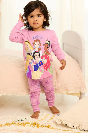 |Girl| Pijama Roxo Com Licença Para Princesas Da Disney (9 meses a 10 anos)