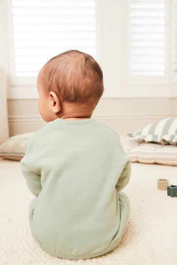 |BabyBoy| Conjunto De Moletom E Calça Jogger Para Bebê - Sage Green (0 meses a 3 anos)