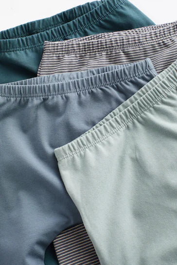 |BabyGirl| Pacote Com 4 Leggings Para Bebês - Teal Blue (0 meses a 2 anos)
