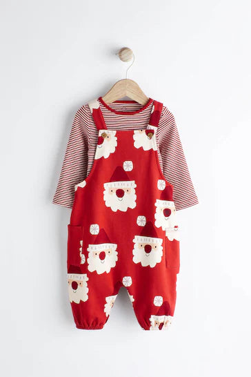 |BabyGirl| Natal Macacão e Macacão De Bebê Jersey -  Red Santa (0 meses a 2 anos)