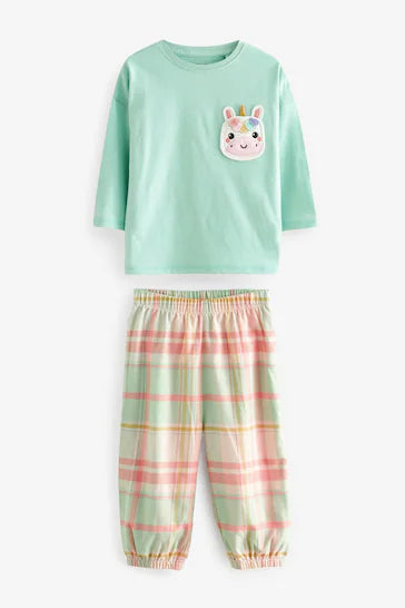|Girl| Pacote De 2 Pijamas Com Fundo Tecido (9 meses a 10 anos)