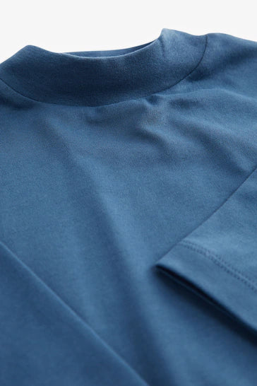 |Boy| Camiseta De Manga Comprida Com Gola Tartaruga - Navy Blue (3 meses a 7 anos)