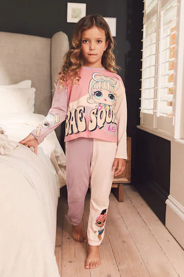 |Girl| Pijama L.O.L Rosa/Branco (4-14 anos)
