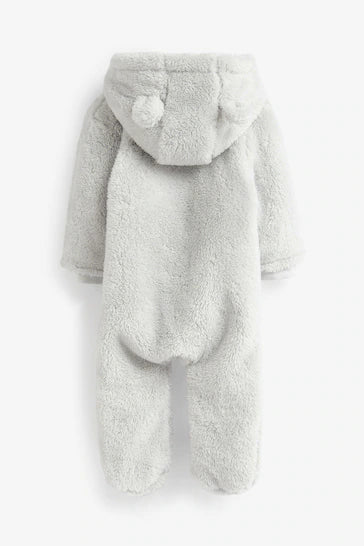|BabyGirl| Macaquinho De Bebê Urso De Lã Aconchegante Cinza