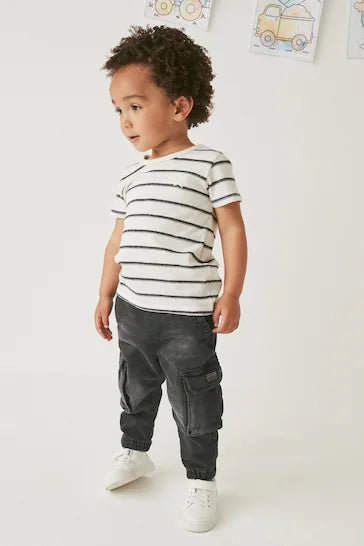 |BigBoy| Jeans Comfort Cargo - Black(3 meses a 7 anos)