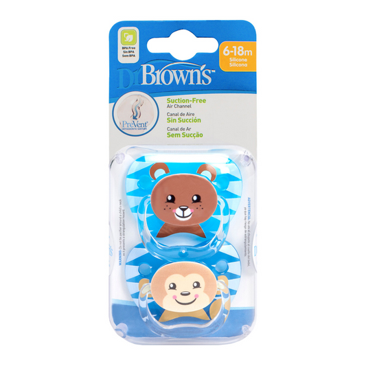 Dr Brown's Chupeta Prevent Boy 6-18m 2Pk