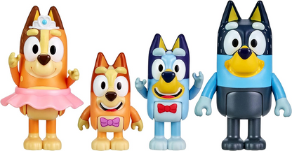Bluey Pack de 4 compañeros de colegio; Figuras de acción coleccionables oficiales de Bluey de 2,5 a 3 pulgadas que incluyen a Jack, Pretzel y Mackenzie con sus propios accesorios para lonchera.
