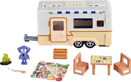 Juego de caravanas Bluey, figuras de 2,5 a 3 pulgadas