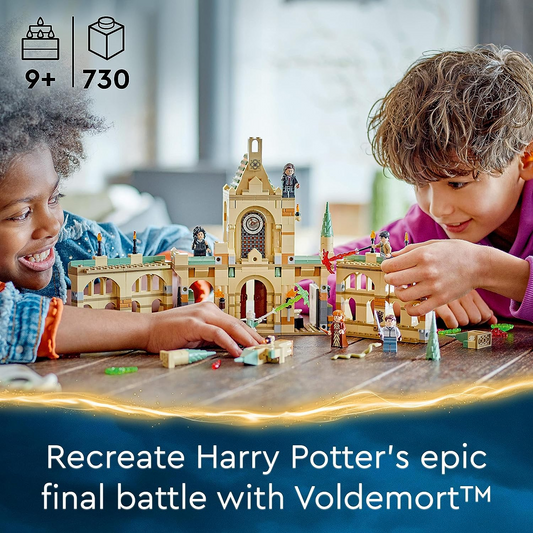 LEGO 76415 Harry Potter La Batalla de Hogwarts, Castillo de Juguete con Minifiguras de Molly Weasley, Bellatrix Lestrange y Voldemort más la Espada de Gryffindor, Reliquias de la Muerte - Parte 2