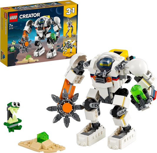 LEGO 31115 Creator 3 em 1 Brinquedo Mecânico de Mineração Espacial