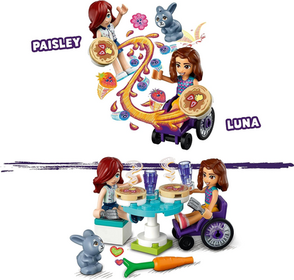 LEGO 41753 Friends Pancake Shop Juego de Café, Juguete Creativo para Niñas, Niños y Niños a Partir de 6 Años con Mini Muñecas Paisley y Luna, Además de un Muñeco de Conejito, Pequeño Regalo para Niños