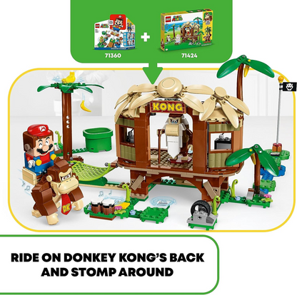 LEGO 71424 Super Mario Donkey Kong Set de Expansión Casa del Árbol, Casa del Árbol para Construir con 2 Figuras de Personajes, Set de Juego para Niños, Niños y Niñas a Partir de 8 Años, para Combinar con un Curso para Principiantes