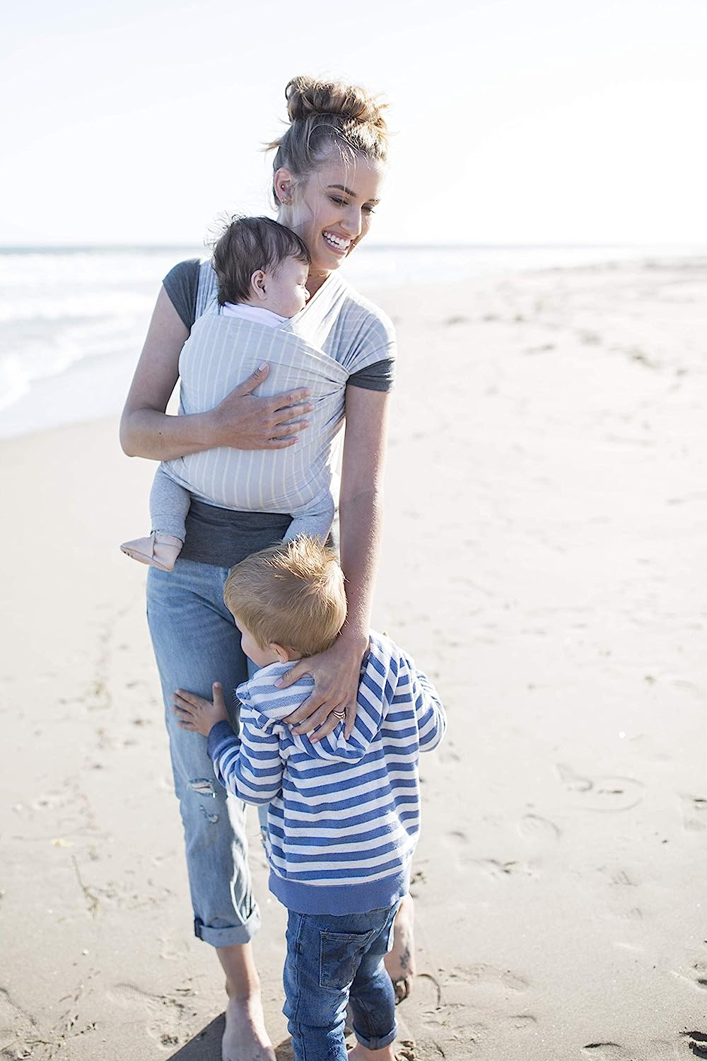 Ergobaby aura wrap grey stripes shop