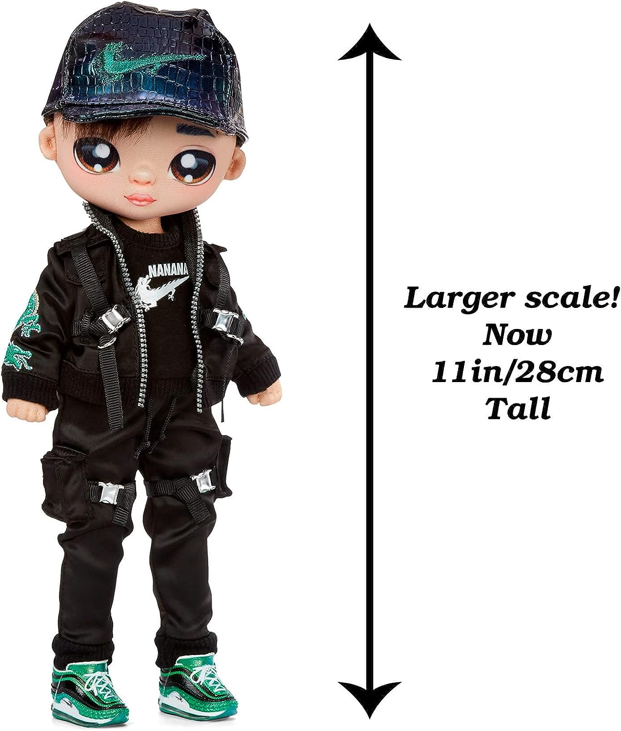 Na! Na! Na! Surprise 575528EUC Boneca da moda para adolescentes, colecionável, 27,94 cm, boneca de tecido macio, inspirada em dragão, Parker Scorch, 28 cm