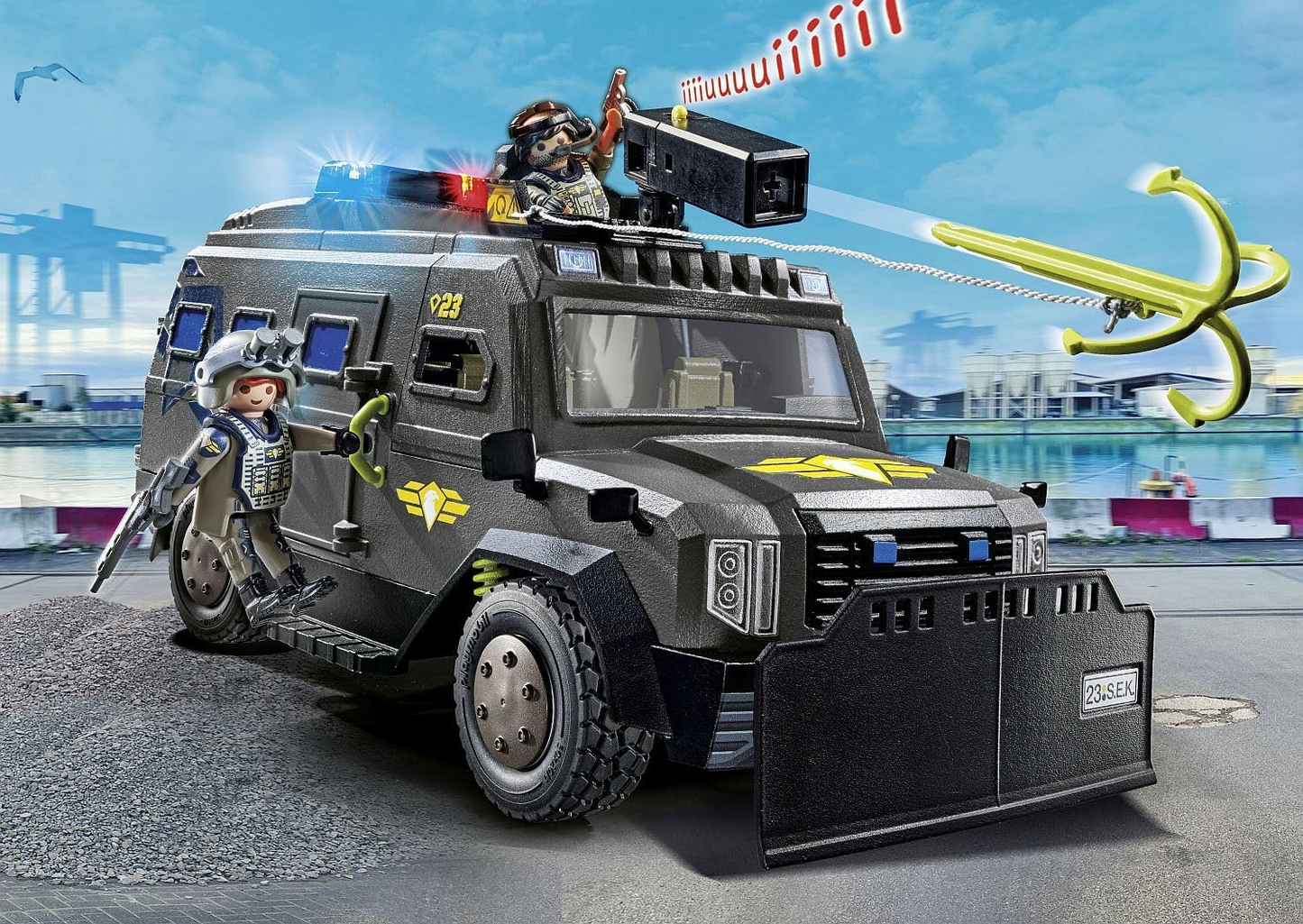 Playmobil  71144 City Action Tactical Police All-Terrain Vehicle, moderno veículo off-road de forças especiais com luz e som, dramatização divertida e imaginativa, conjunto de jogos adequado para crianças de 5 anos ou mais