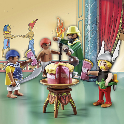 Playmobil 71269 Astérix: La tarta envenenada de Artifis, el camerino de Cleopatra y Artifis y su ayudante Krukhut, figuras coleccionables, juegos de rol divertidos e imaginativos, sets de juego aptos para niños a partir de 5 años