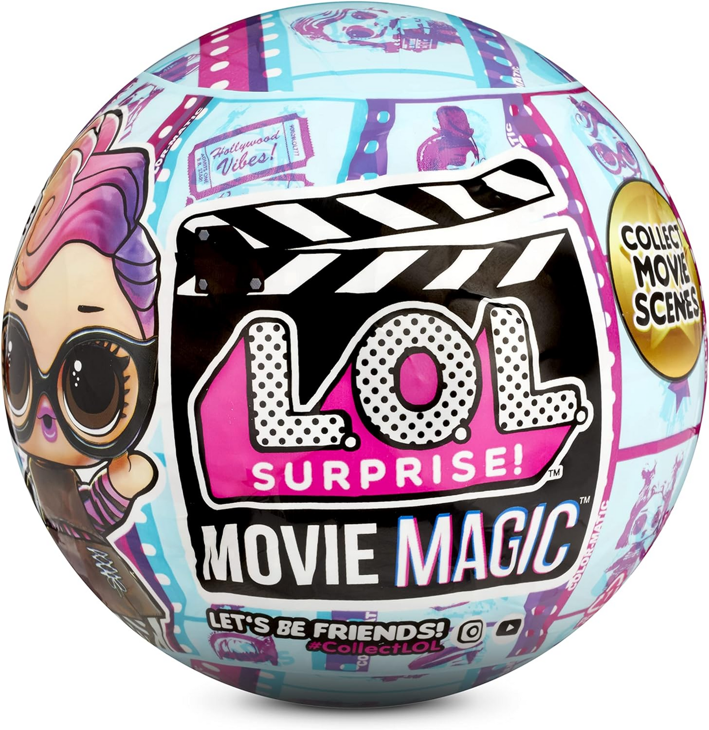 L.O.L. Surprise! 576471EUC LOL Magic 10 surpresas, incluindo boneca, adereços, cartão exclusivo de cena de filme e acessórios - presente para meninas a partir de 4 anos, 4,49 x 4,49 x 4,49 centímetros