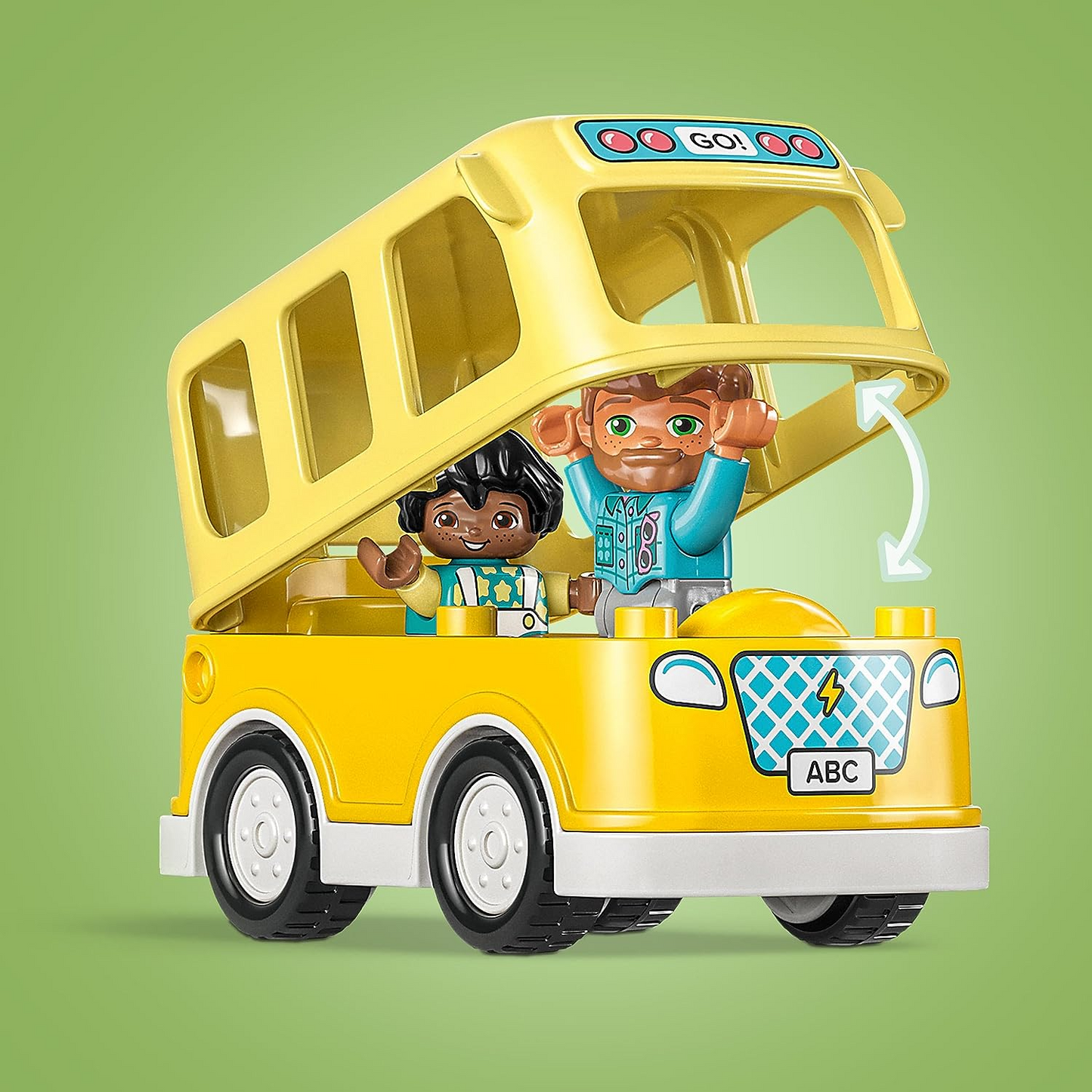 LEGO 10988 DUPLO Set de Viaje en Autobús, Juguete Educativo para Ayudar a Desarrollar Habilidades Sociales y Motrices Finas, con Vehículo y Figuras, Regalo Educativo Preescolar para Niños a Partir de 2 Años, Niños Pequeños, Niños y Niñas