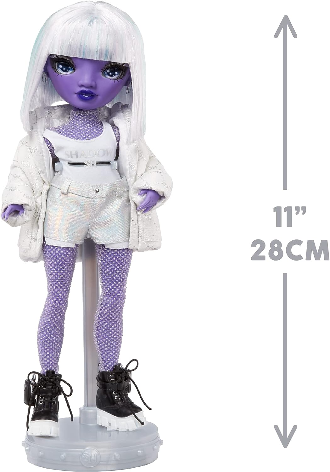 Rainbow High Shadow High - DIA MANTE - Boneca fashion roxa com roupa da moda e mais de 10 acessórios coloridos para brincar - Ótimo para crianças e colecionadores de 4 anos ou mais