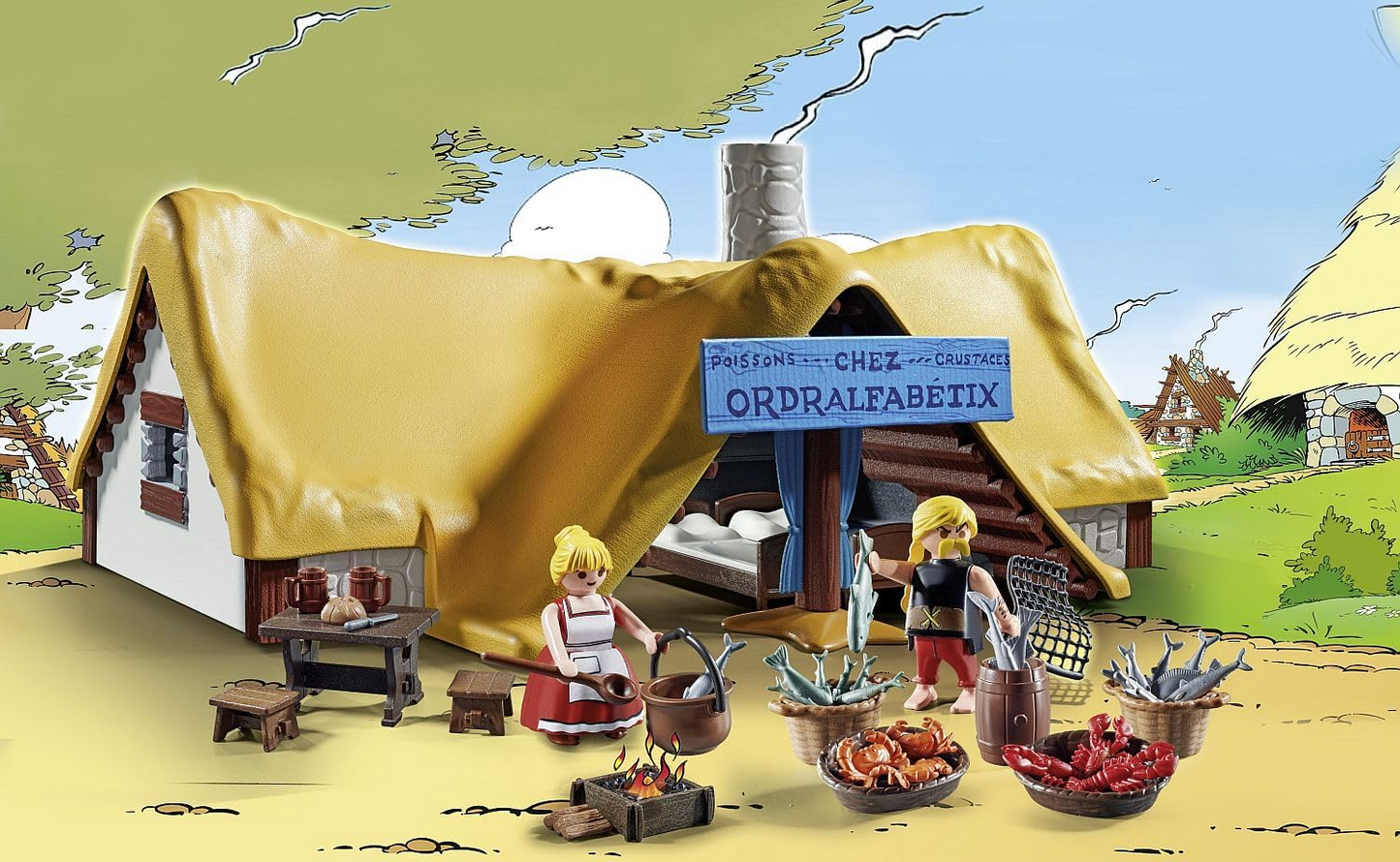 Playmobil 71266 Asterix: Cabana de Unhygienix, Unhygienix e sua esposa Bacteria