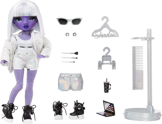 Rainbow High Shadow High - DIA MANTE - Boneca fashion roxa com roupa da moda e mais de 10 acessórios coloridos para brincar - Ótimo para crianças e colecionadores de 4 anos ou mais