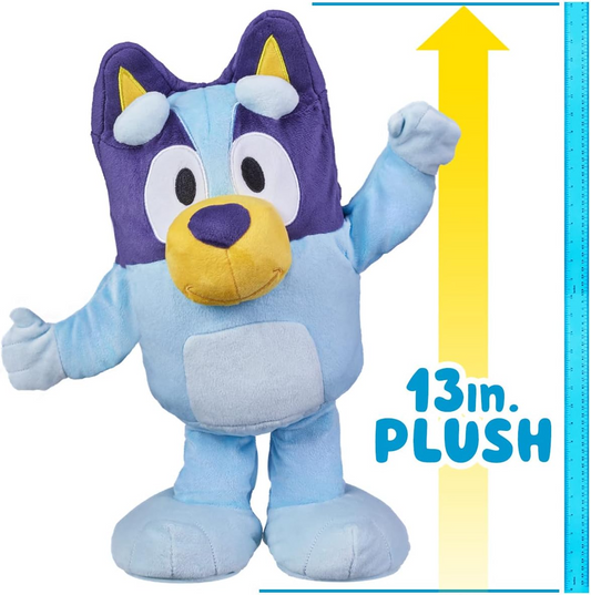 Bluey Dance y juega peluches animados que hablan con 4 canciones, 3 juegos; Staues, Danza y Copiador y 55 frases
