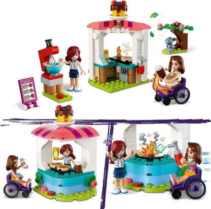 LEGO 41753 Friends Pancake Shop Juego de Café, Juguete Creativo para Niñas, Niños y Niños a Partir de 6 Años con Mini Muñecas Paisley y Luna, Además de un Muñeco de Conejito, Pequeño Regalo para Niños