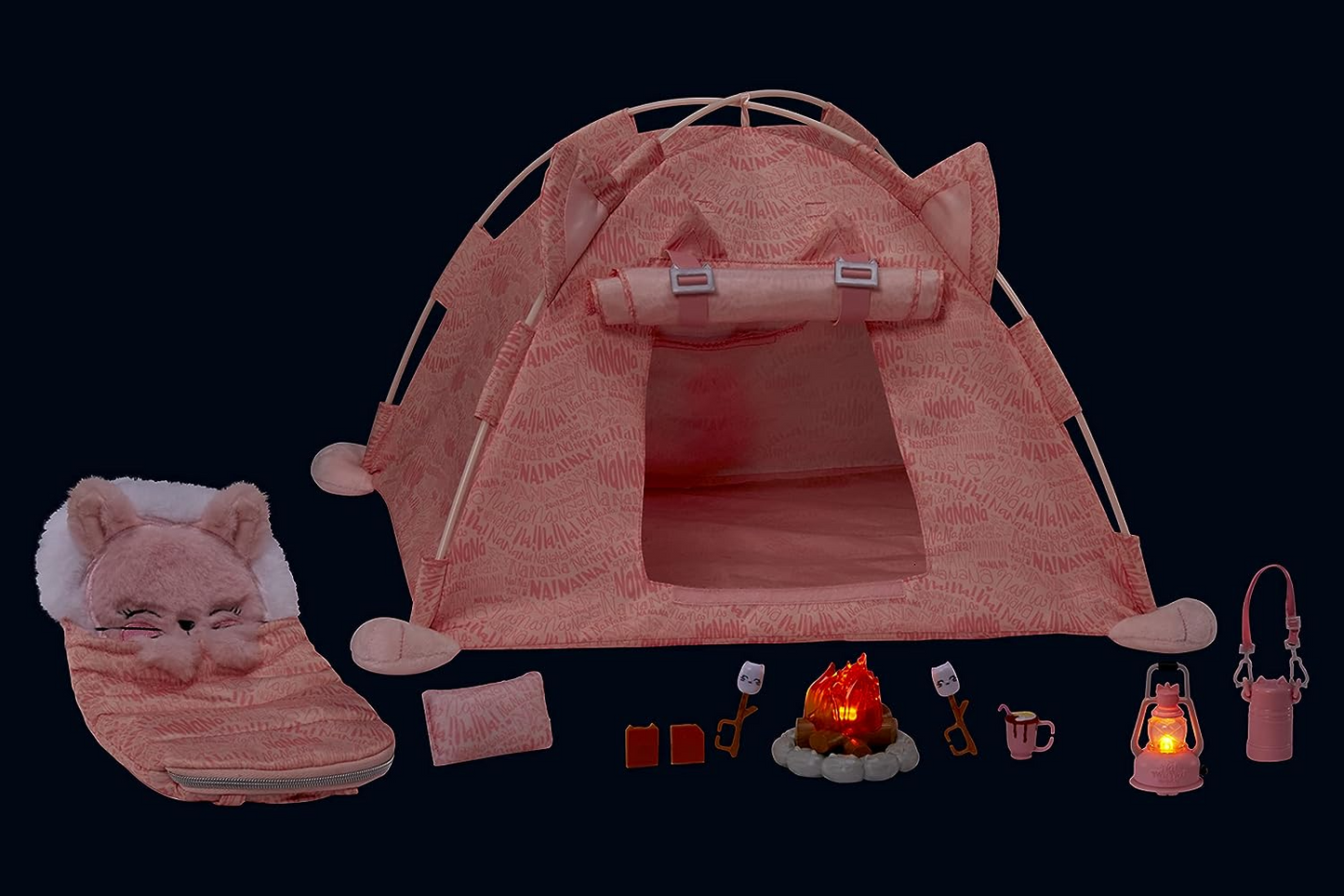 Na! Na! Na! Surprise 0-035051-57945-8 Conjunto de acampamento para bonecas, cinza