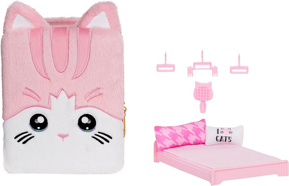 Na! Na! Na! Surprise  Conjunto de quarto de mochila 3 em 1 - REENA DE LA ROSA - Inclui mochila de gatinho rosa para crianças de 5 anos ou mais