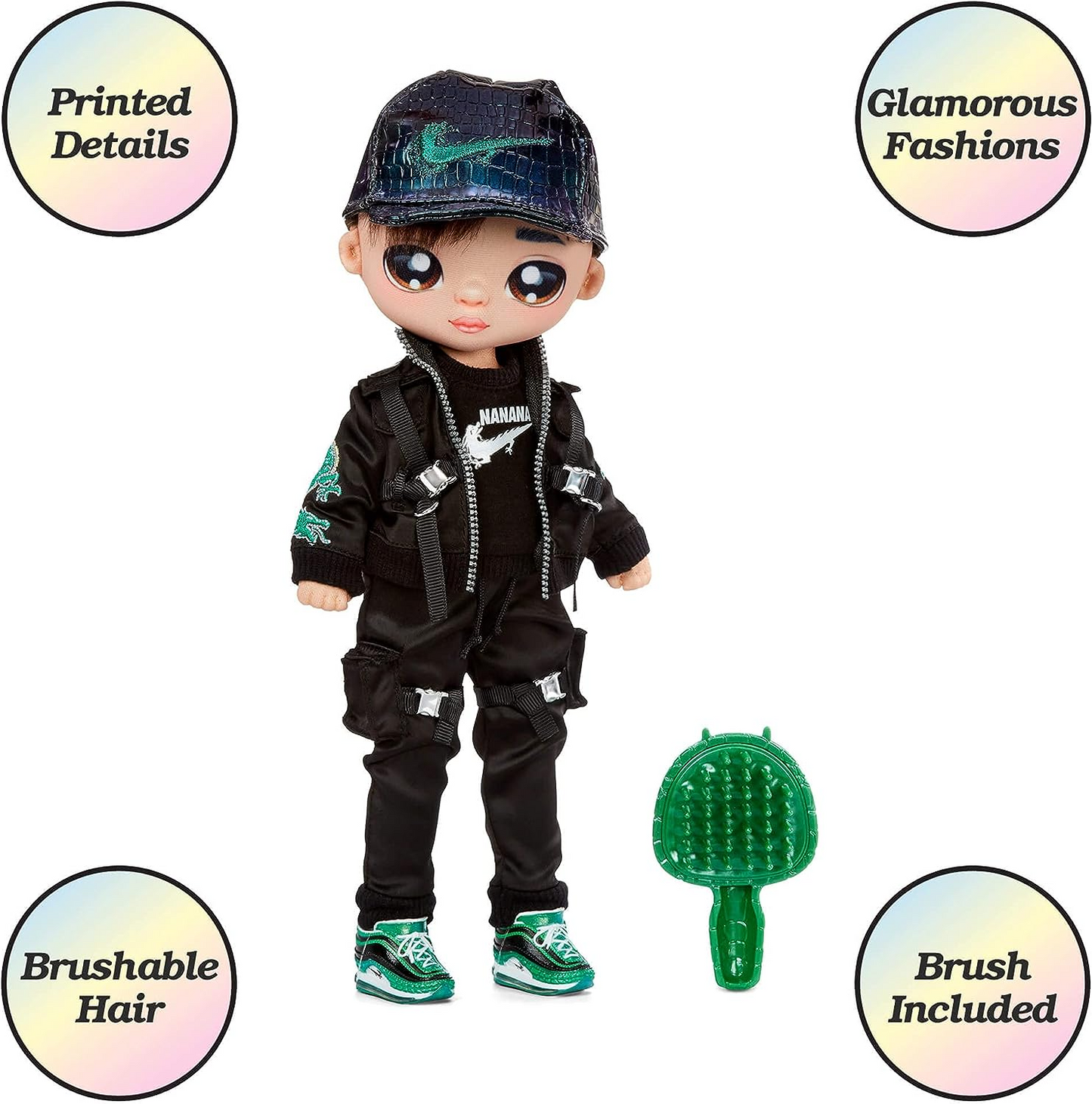 Na! Na! Na! Surprise 575528EUC Boneca da moda para adolescentes, colecionável, 27,94 cm, boneca de tecido macio, inspirada em dragão, Parker Scorch, 28 cm