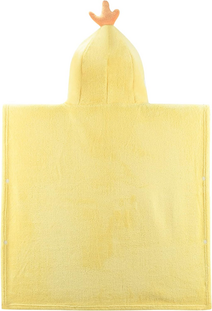 Bebamour  Toalhas com capuz para bebês Toalha 100% orgânica com capuz para meninos e meninas Toalha absorvente com capuz para crianças pequenas, 25" x 25", 0-6 anos, pato fofo