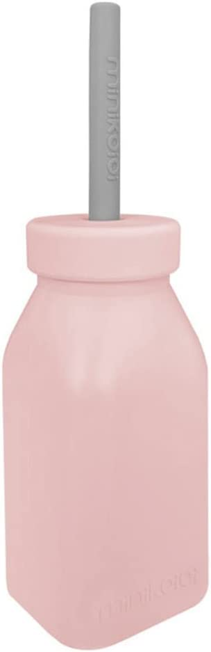 MinikOiOi 101240008 Garrafa 200 ml Garrafa+Palha Rosa