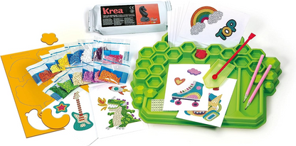 Clementoni 18716 Idea-Sparkly Creations-Sparkle Painting Kit, Craft for Kids, Diamond Arts, Creative Gift for Girl 7, Gem Stickers, Glitter Mosaic, Made in Italy, Multi-Color