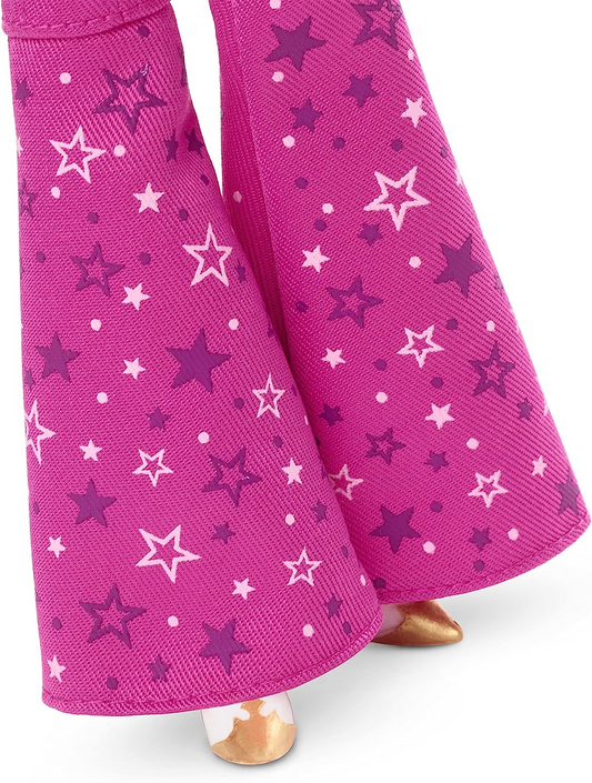 Barbie O Filme, Margot Robbie como Barbie Cowboy Western Roupa Ocidental Rosa com Chapéu de Cowboy, HPK00