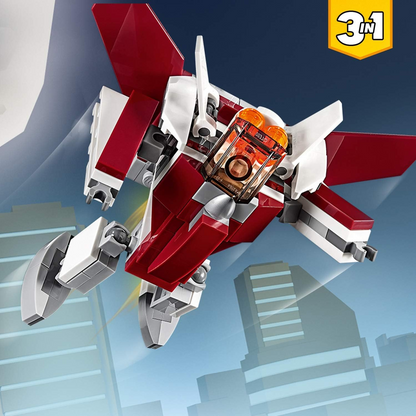 LEGO 31086 Creator Futuristic Flyer, Espaço e Robô 3 em 1 Conjunto de construção, Brinquedos de veículos para crianças de 7 anos ou mais